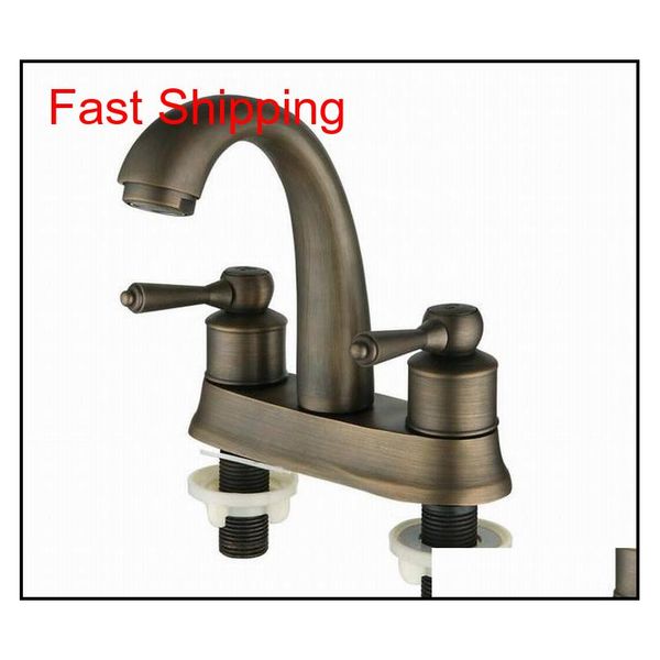 

1pcs bathroom antique faucet sink dual hole classic brass merix 1rkyw