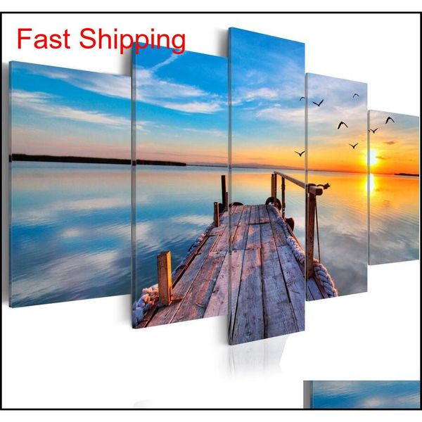 

unframed 5pcs modern landscape wall art home decoration painting canvas prints pictures sea scener qylwle hairclippersshop