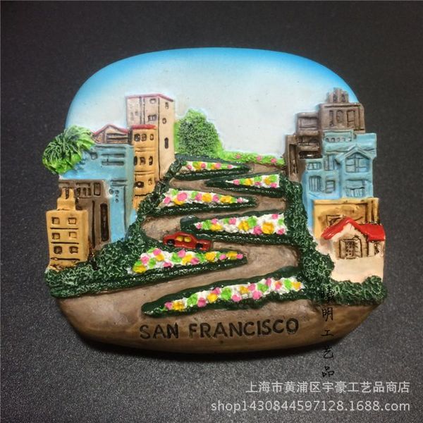 

the golden gate bridge san francisco fridge magnet souvenir lombard street usa magnet fridge sticker promotion gifts home decor wmtjmq