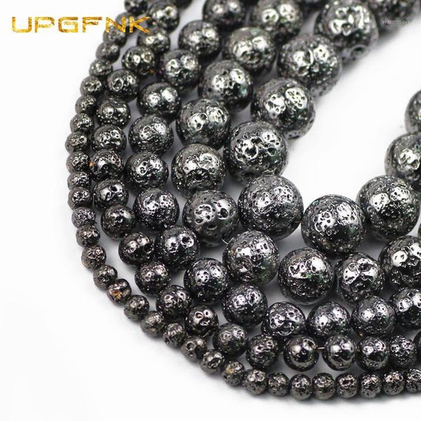

Natural Stone Gun Black Lava Hematite Beads Round Loose Beads For Jewelry Making DIY Necklace Bracelet Accessories 4 6 8 10 12mm1