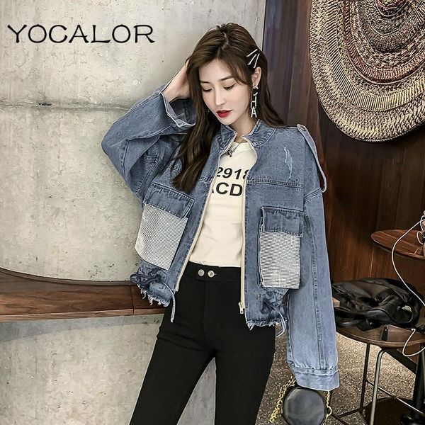 

autumn cowboy woman light drill will all over the place chaqueta mujer riverdale streetwear bf coats denim jackets ins korea1, Black;brown