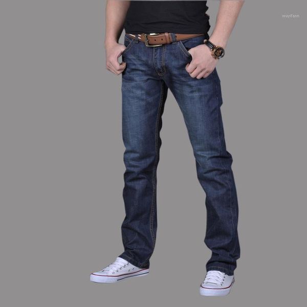 

2020 the new men's jeans straight full length jeans man loose large size trouser autumn cowboy pant big size 28-381, Blue