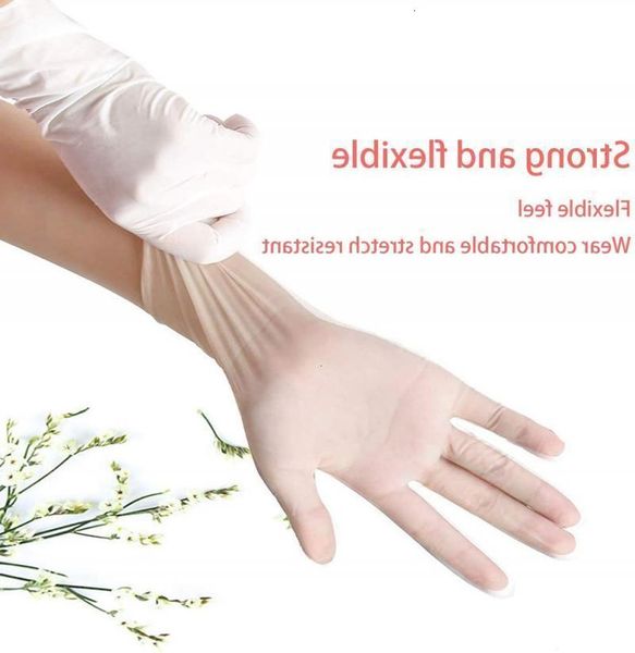 

wear resistance nitrile disposable gloves food testing 100pcs household cleaning washing gloves anti-static gl