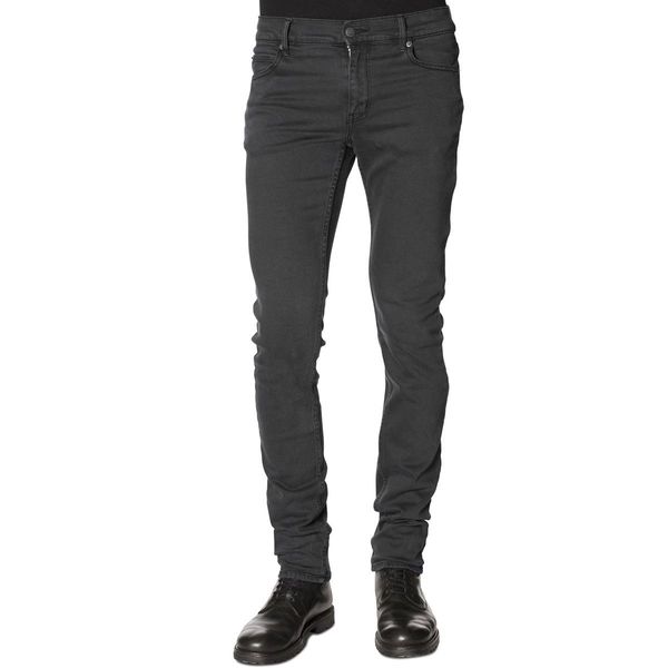 Dunkelgraue Slim-Jeans aus Stretch-Denim für Herren und Damen, günstige Hose, Montag