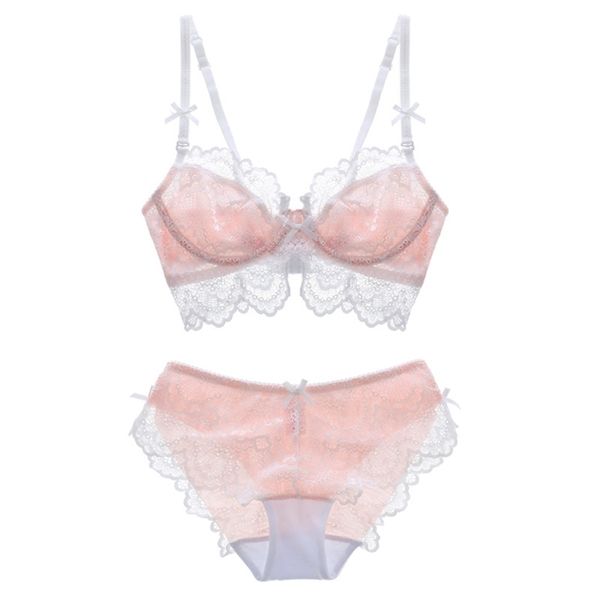 

and the united states ultra-thin without sponge big yards comfortable lace lingerie chest show little girl bra set c1211, Black;white