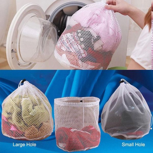Venda nova máquina de lavar roupa usada malha sacos líquidos saco de lavanderia grande engrossado lingerie sutiã roupas meias lavagem bags1222a
