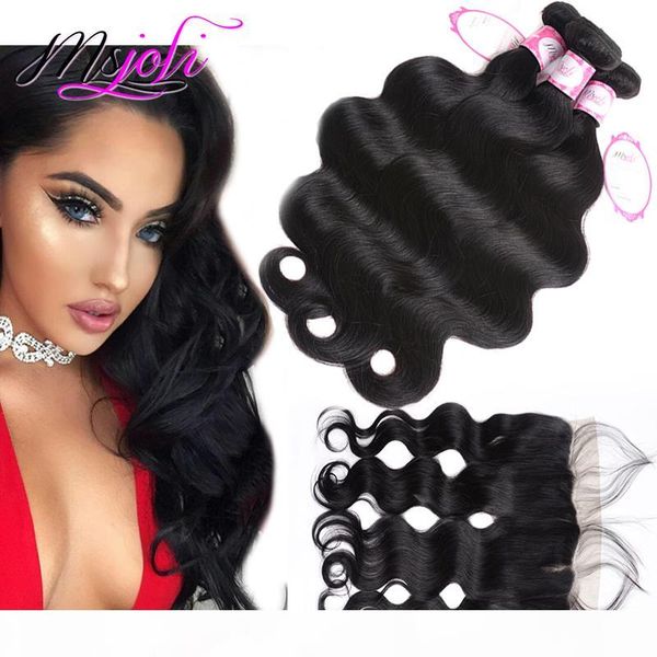 

8a brazilian body wave human hair with 13x4 lace frontal closure ear to ear lace frontal with bundles brazilian virgin hair body wave, Black;brown