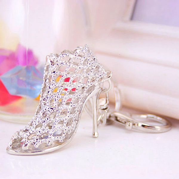 

heeled high keychain purse pendant bags cars shoe ring holder chains key rings for women gifts89ig, Silver