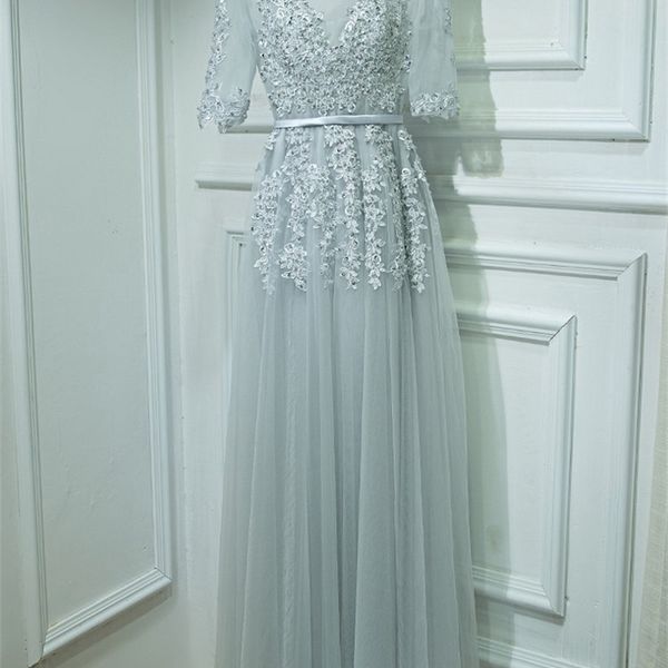 

vestido de festa sweet pink lace v-neck long evening dress bride party backless beads pearls prom dresses lace-up lj201123, White;black