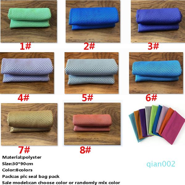 

running new ice cold enduring 30*90cm cool jogging gym chilly pad quick dry soft cooling outdoor sports towel hh7-1020