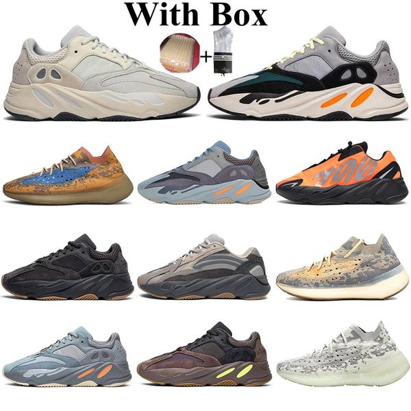 

with box 700 380 alvah azael kanye relective sport mens trainers men women running shoes carbon teal blue og solid utility black sneakers
