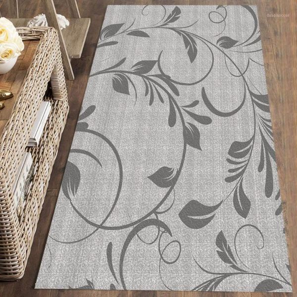 

carpets else gray beige vintage floral leaves ethnic 3d print non slip microfiber washable runner mats floor mat rugs hallway carpets1