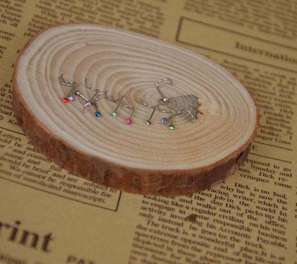 

titanium steel crystal nose stude nose rings body a jllzxt ffshop2001, Silver