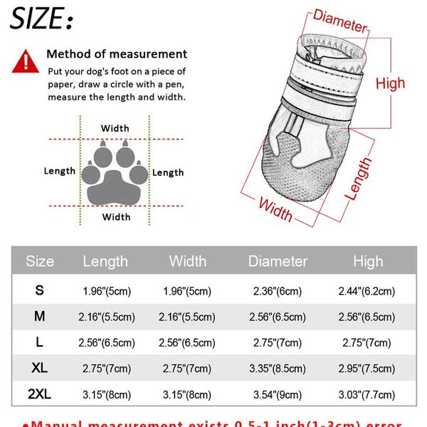 

reflective dog shoes waterproof large big dogs shoe boot non-slip pitbull bull dog warm winter rain snow boots 4pcs pet qyllgf