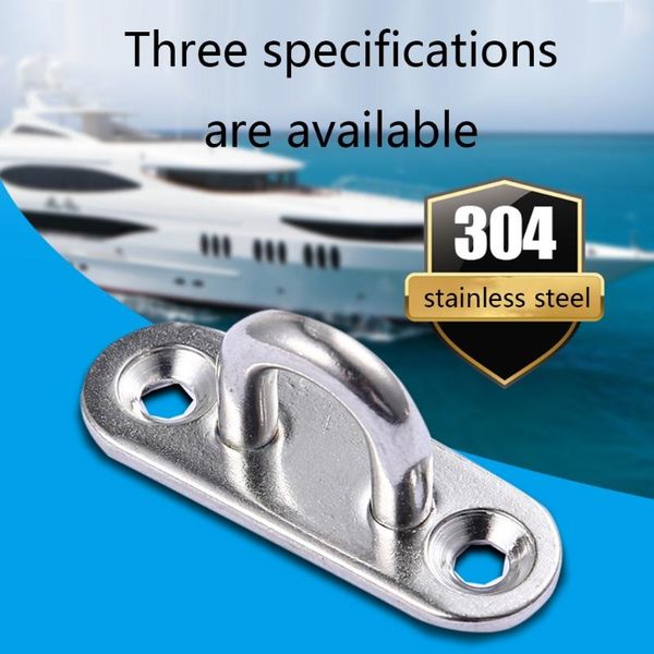 

4pcs/set stainless steel oblong pad eye plate staple ring hook u shaped screws r9ce