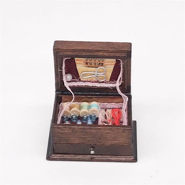 

1: 12 mini doll house dollhouse miniature miniature sewing box handmade design crsm