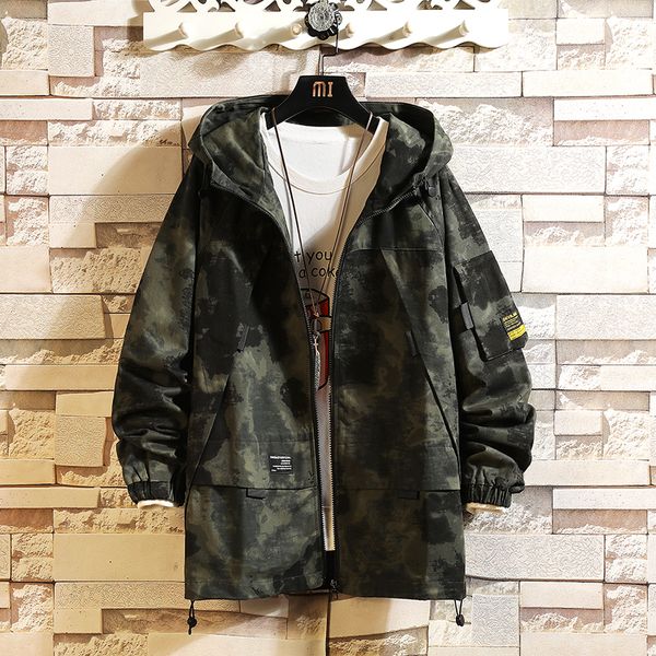 

2021 new open-air cargo green spring men's jacket large fashion clothes ah8n, Black;brown