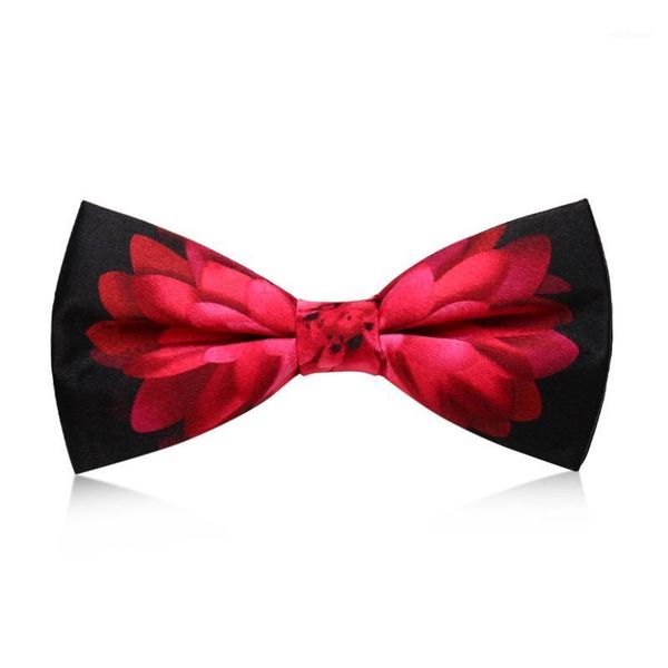 

bow ties 2021 brand fashion men's double fabric flower black bowtie banquet ceremony party host butterfly tie with gift box1, Black;gray
