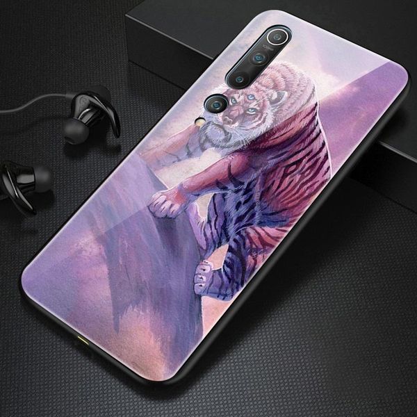 

luxury tiger wolf lion tempered glass phone case for xiaomi mi 10 9 8 lite se t pro f1 redmi note 8 wmtnha yyysports