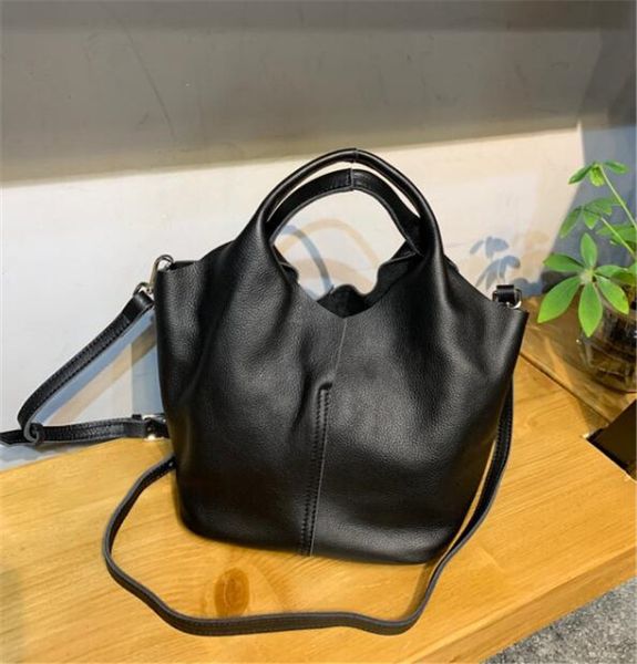 

handbag fashion bags crossbody bags lady genuine leather bag shoulder bags smooth board soft leather bag handbags women leather bucket bag