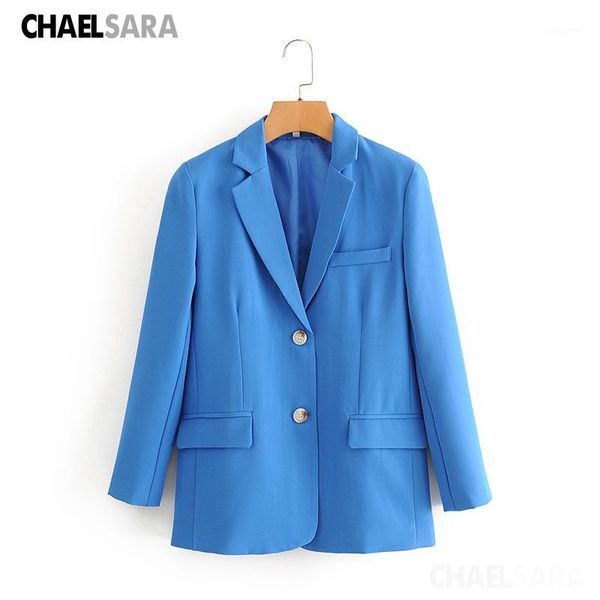 

2020 spring autumn blazers jackets women elegant bule long sleeve notched office lady suit coat female mujer1, White;black