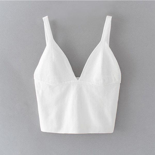 

deep v-neck women summer sweater vest knitted open back backless female slim sweaters vests, White