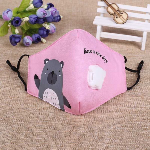 

washable cartoon children mask kids pattern with filter reusable pm 2.5 dustproof face masks