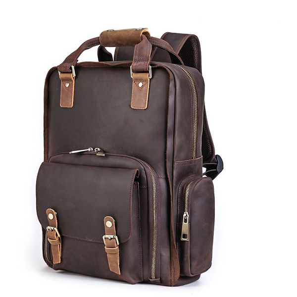 

maheu new design backpack for genuine leather bagpack with camera removable outdoor travel bag