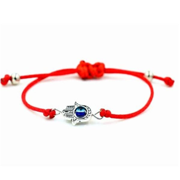 

string evil lucky hamsa hand 20pcs/lot eye lucky red cord adjustable bracelet diy jewelry new