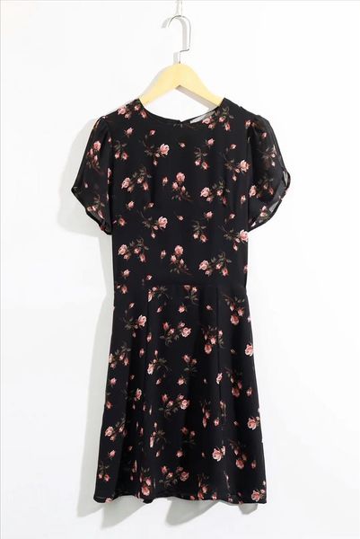 

летнее богемное платье женщины напечатаны круглая шея сплит с короткими рукавами платье mini женщины падение доставка хорошего качества, Black;gray