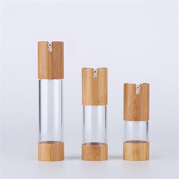

50ml eco 15ml friendly bamboo 30ml ends empty sprayer bottle for perfume lotion cosmetic skin care airless pump containe
