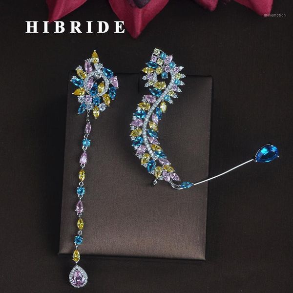 

hibride new unique design women bride party show drop earrings fashion jewelry brincos pendientes boucle d'oreille e-6861, Silver