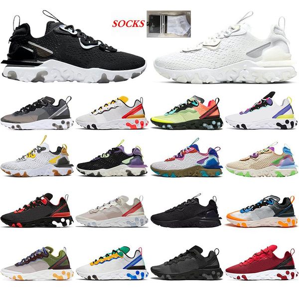 

87 55 new reacty vision мужские тренеры кроссовки огромные серые черный радужный мох гравитация пурпурные соты женщины мужские моды спортивн