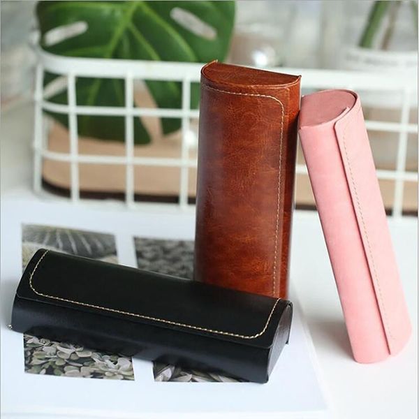 

leather hard glasses case fashion magnetic dust proof waterproof eyeglasses box solid holder reading glasses multicolor cases h bbyvre