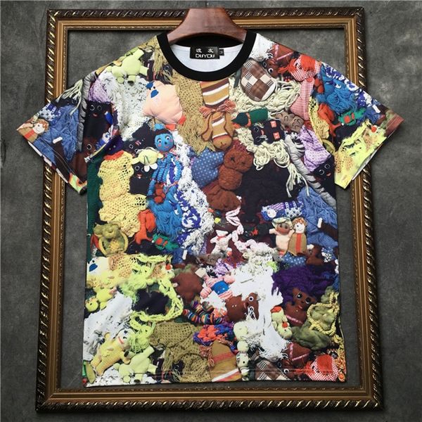 

men's short-sleeved t-shirt discarded doll pictures women shirts|streetwear lpp5, White;black