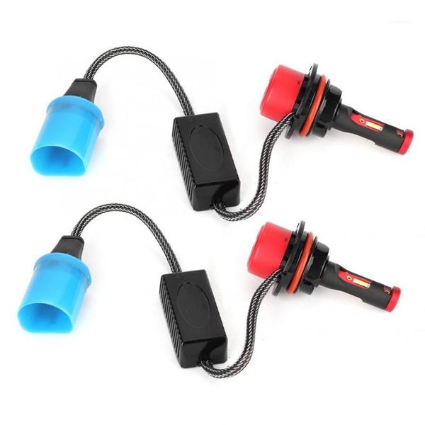 

2pcs 9007 96w l8h car headlight auto headlamp white light bulb super high power with decoding 6000k white 9v-36v1