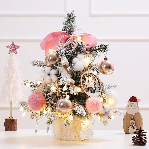 

christmas decorations 30cm-45cm led tree for home mini xmas gift artificial