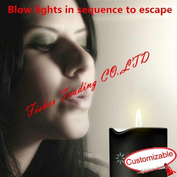 

alarm systems real life escape room game set prop, blow in sequence to open the em lock, out lamps door, sensors1