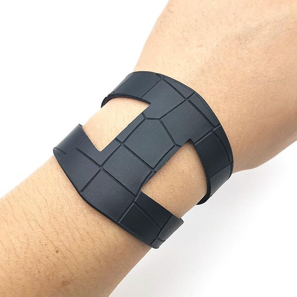 

yd ydbz new geometric crack bracelets for women leather bracelet 5 colors fashion punk jewelry rhombus synthetic leather bangles wmtxva, Golden;silver