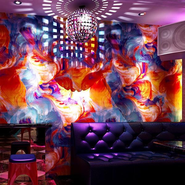 

wallpapers ktv flash theme box 3d wallpaper color personality background wall gold foil reflective roll