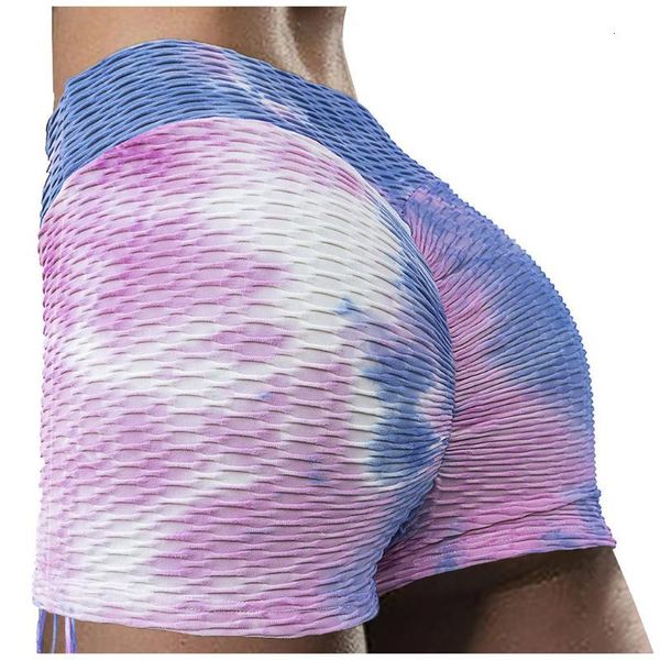 

sagace shorts for women wrinkled drawstring stretch yoga female hip fitness running athletic workout gym clothing, White;red