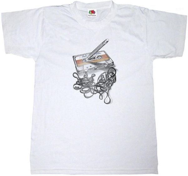 

cassette tape t-shirt 100% cotton retro music boom box stereo music tee shirt new t shirts funny tee new funny 1, White;black