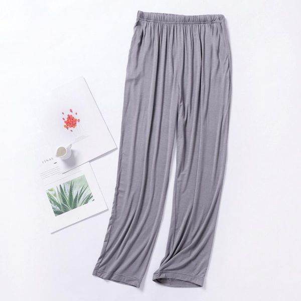 

mens trousers casual pants summer elastic waist long yoga loose cotton1, Black