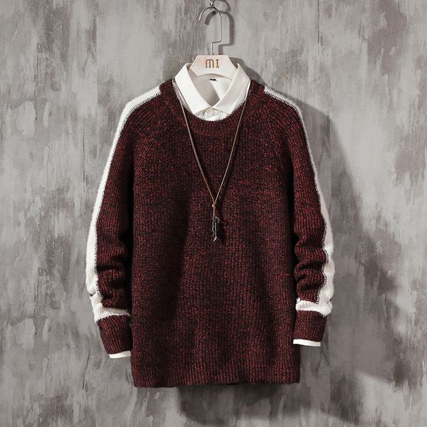 

2021 new men's blouses spring autumn clothes gray pull oversize -4xl 5xl korea style pullovers hljo, White;black