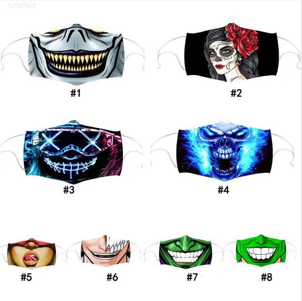 

printing mask cotton reusable face masks 3d out door sport riding fashion designer