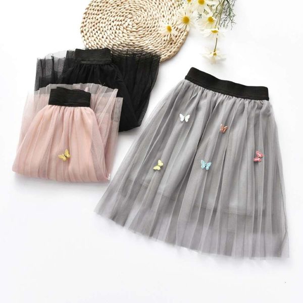 

girls' short gauze baby's ffy autumn and winter a-line children's princs skirt, korean version, Blue