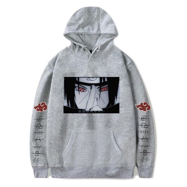 

naruto anime men women hoodies kawaii oversized akatsuki sweatshirt graphic male female hood japanese streetwear harajuku, Black
