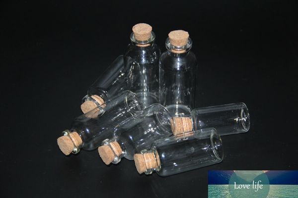 10 Stück 12 ml, 15 ml, 20 ml, 23 ml, 25 ml, 30 ml, 35 ml, Glasflaschenfläschchen, leeres Probenglas mit Kork, Nachrichtenfläschchen, Hochzeitswunschflasche, Glas