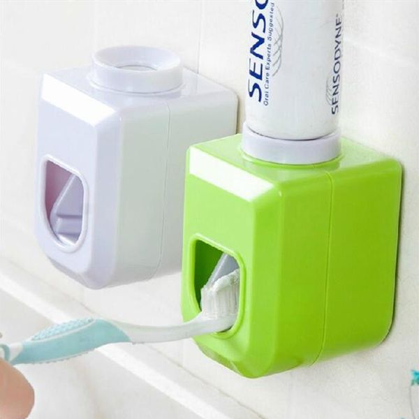 

bath accessory set 1pc automatic toothpaste dispenser bathroom toothbrush squeezers wall mount type accessories 4 colors1