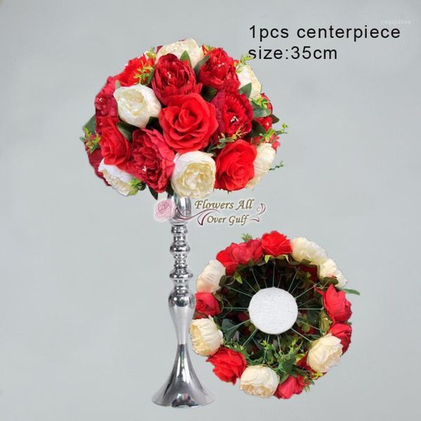 

3d artificial flowers wedding decoration road lead table centerpiece fake flower1